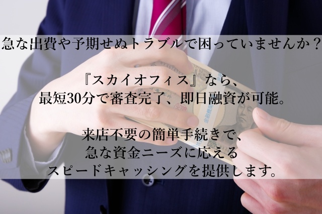 急な出費に対応！スピードキャッシングであなたの生活をサポート – スカイオフィス