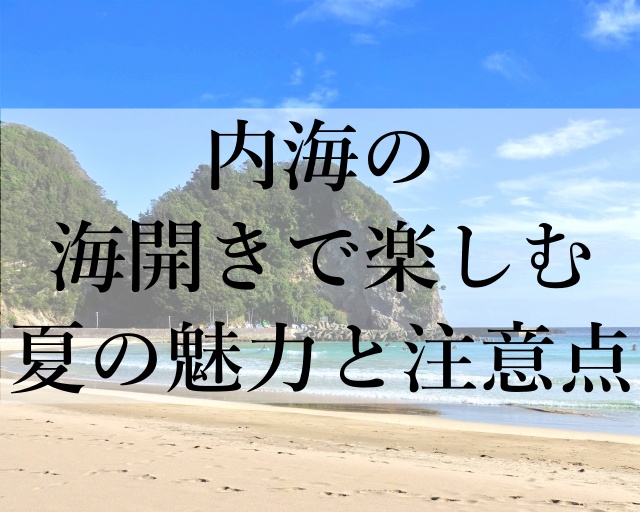 内海の海開きで楽しむ夏の魅力と注意点