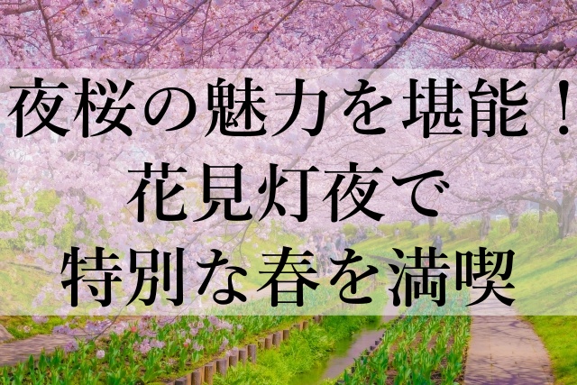 夜桜の魅力を堪能！花見灯夜で特別な春を満喫